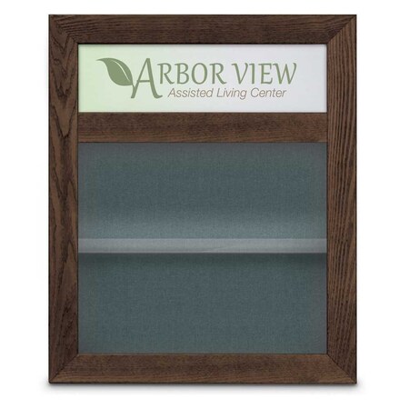 Outdoor Enclosed Combo Board,42x32,Bronze Frame/Black & Ultramarine